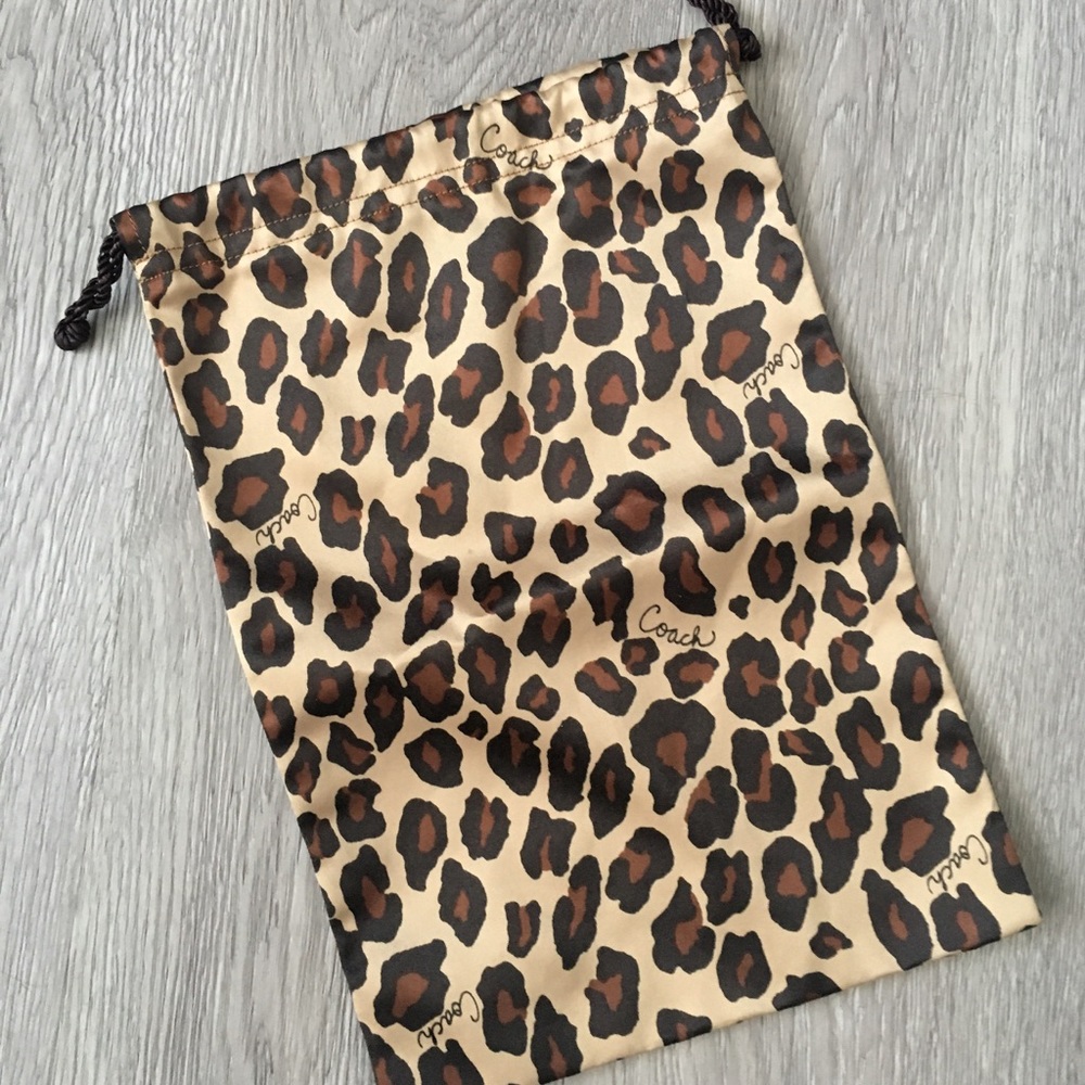 Coach I Satin ocelot print drawstring bag - Picture 2 of 2